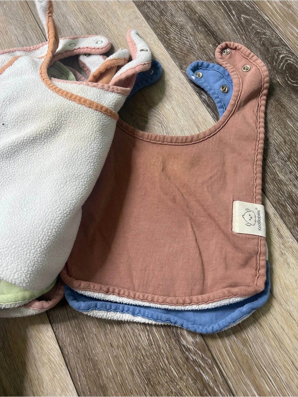 Soft Cotton Baby Bibs - Pastel Multi (Set)